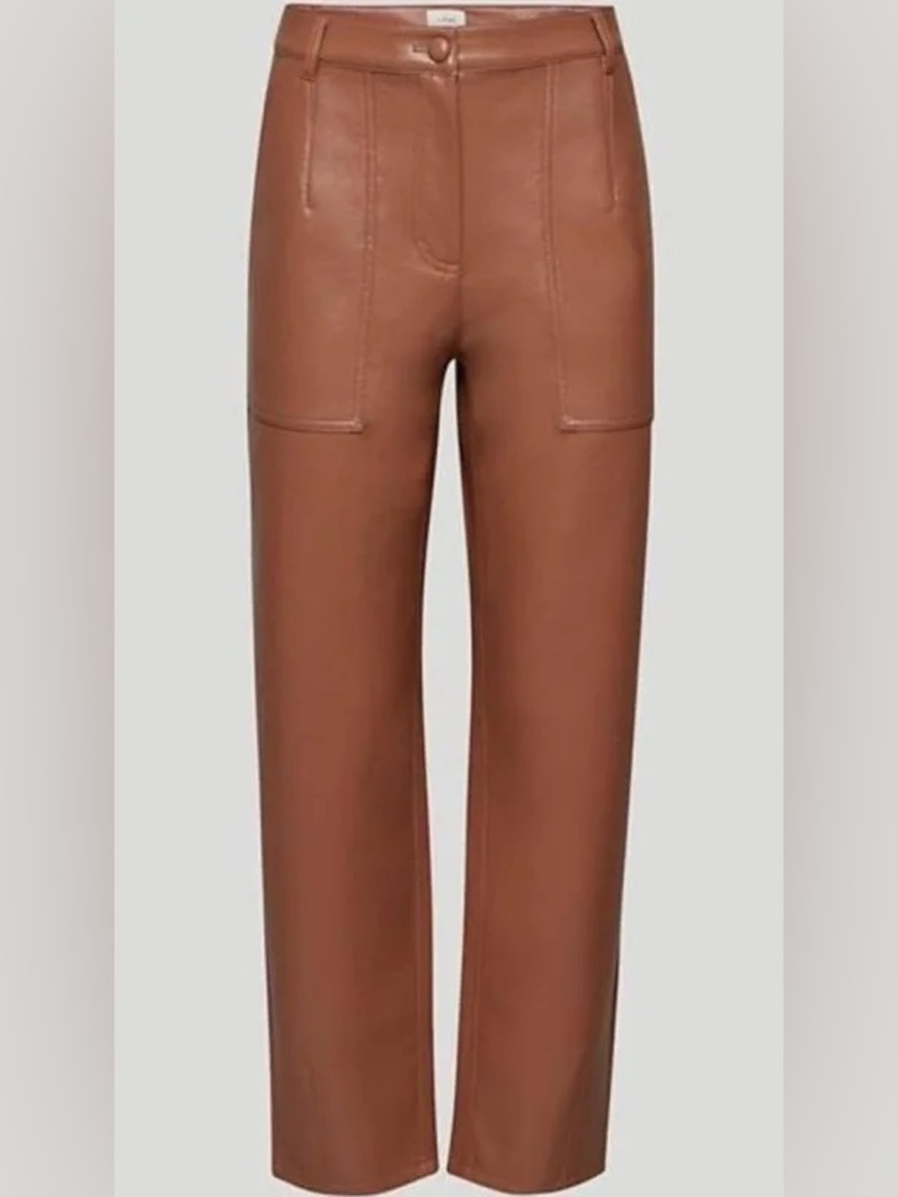 Aritzia Wilfred Nadia Pant Brown Faux Leather